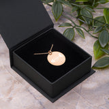 Engraved Silver Disc Necklace "Fish"