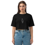 Loose drop shoulder crop top