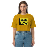 Loose drop shoulder crop top