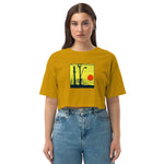 Loose drop shoulder crop top