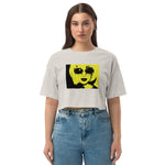 Loose drop shoulder crop top