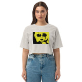 Loose drop shoulder crop top