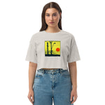 Loose drop shoulder crop top