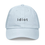 Pastel baseball hat "idiot"