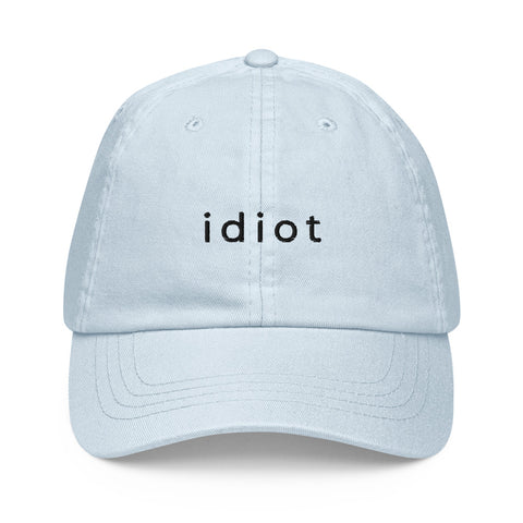 Pastel baseball hat "idiot"