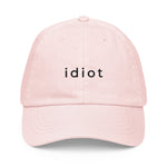 Pastel baseball hat "idiot"