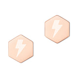 Sterling Silver Hexagon Stud Earrings