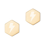 Sterling Silver Hexagon Stud Earrings