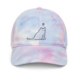 Tie dye hat "surprised cat"